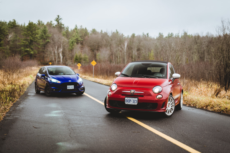 Illustration for article titled Fun small cars - Fiesta ST vs Abarth 500